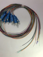 پیگتیل فیبرنوری 12 رنگ SM SC/UPC 0.9mm 1.5M G.652D  CC 